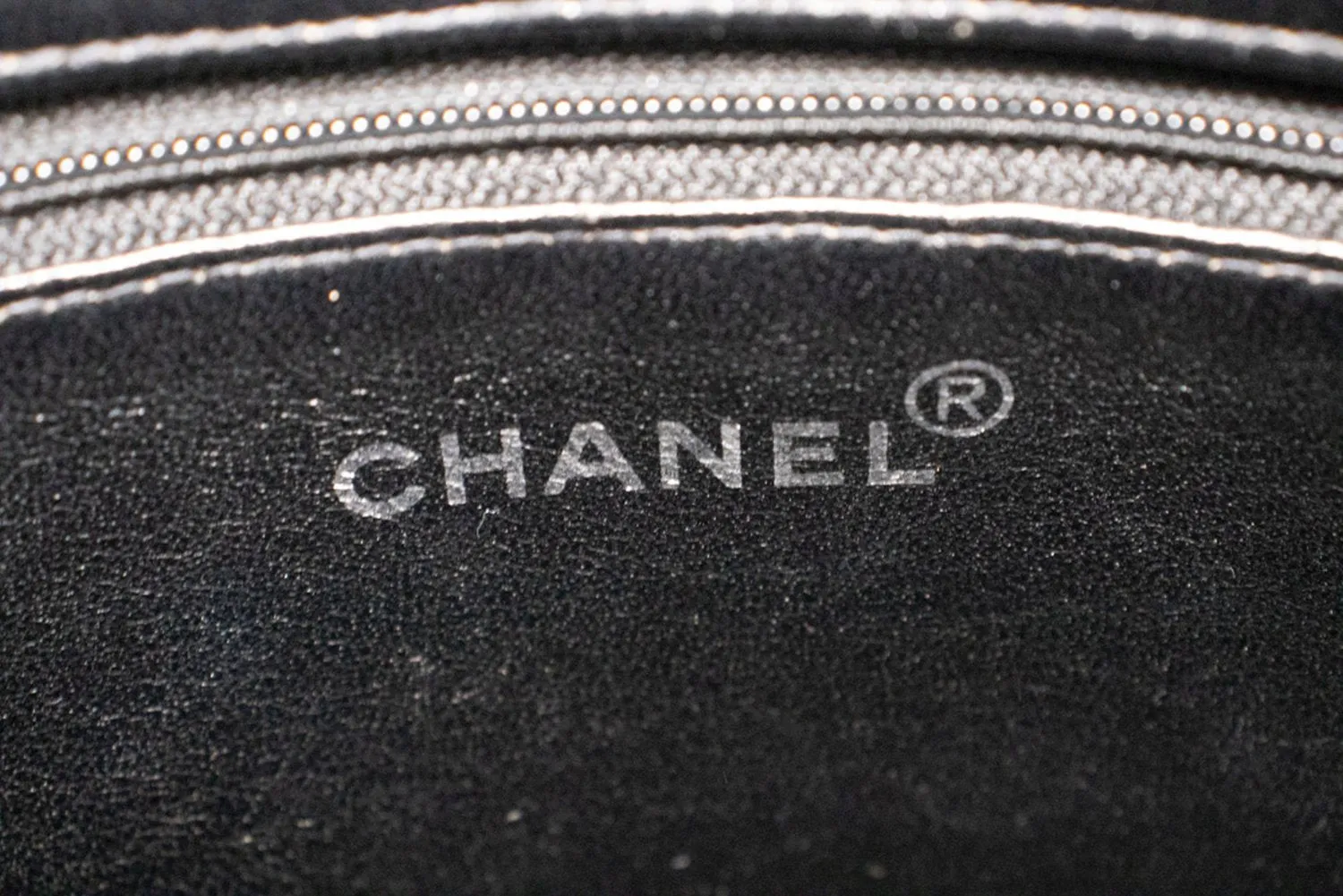CHANEL Silver Medallion Caviar Shoulder Bag Shopping Tote Black SV n42