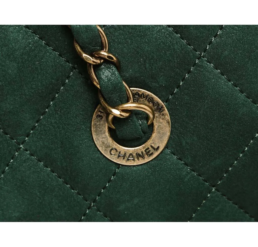 Chanel Whipstitch Tote Bag Green