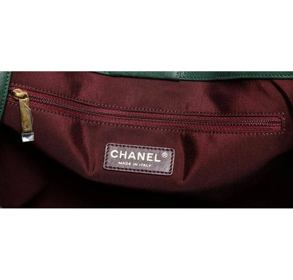 Chanel Whipstitch Tote Bag Green