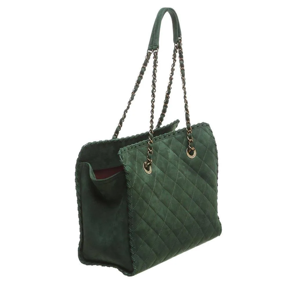 Chanel Whipstitch Tote Bag Green