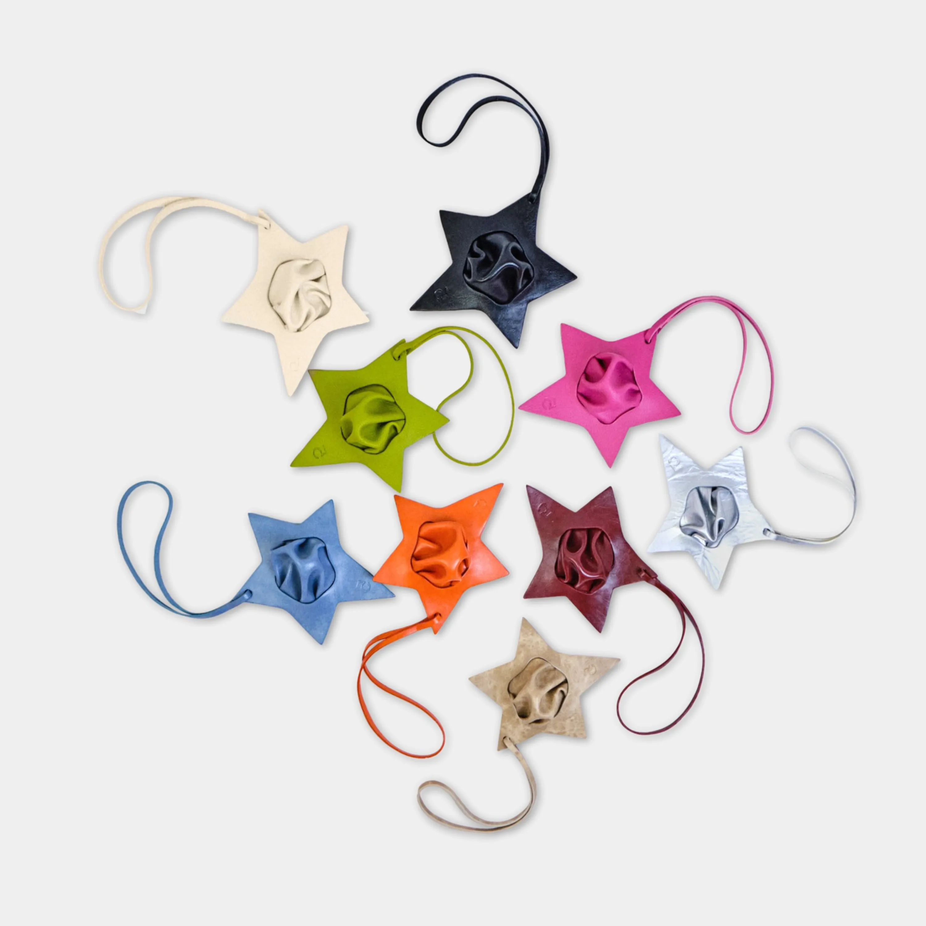 Charm Phụ kiện Ngôi sao Zigzag màu Cam Neon