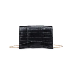 Chenta Croc Clutch  Black