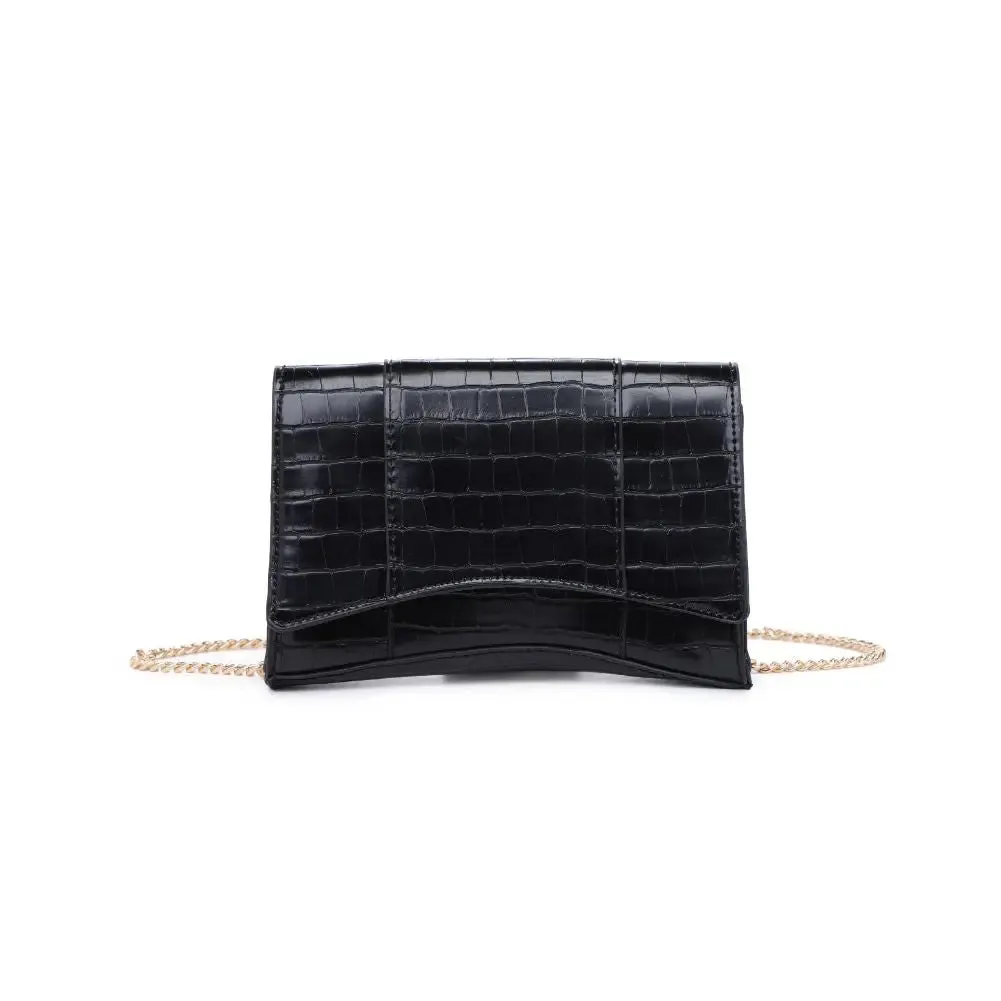 Chenta Croc Clutch  Black
