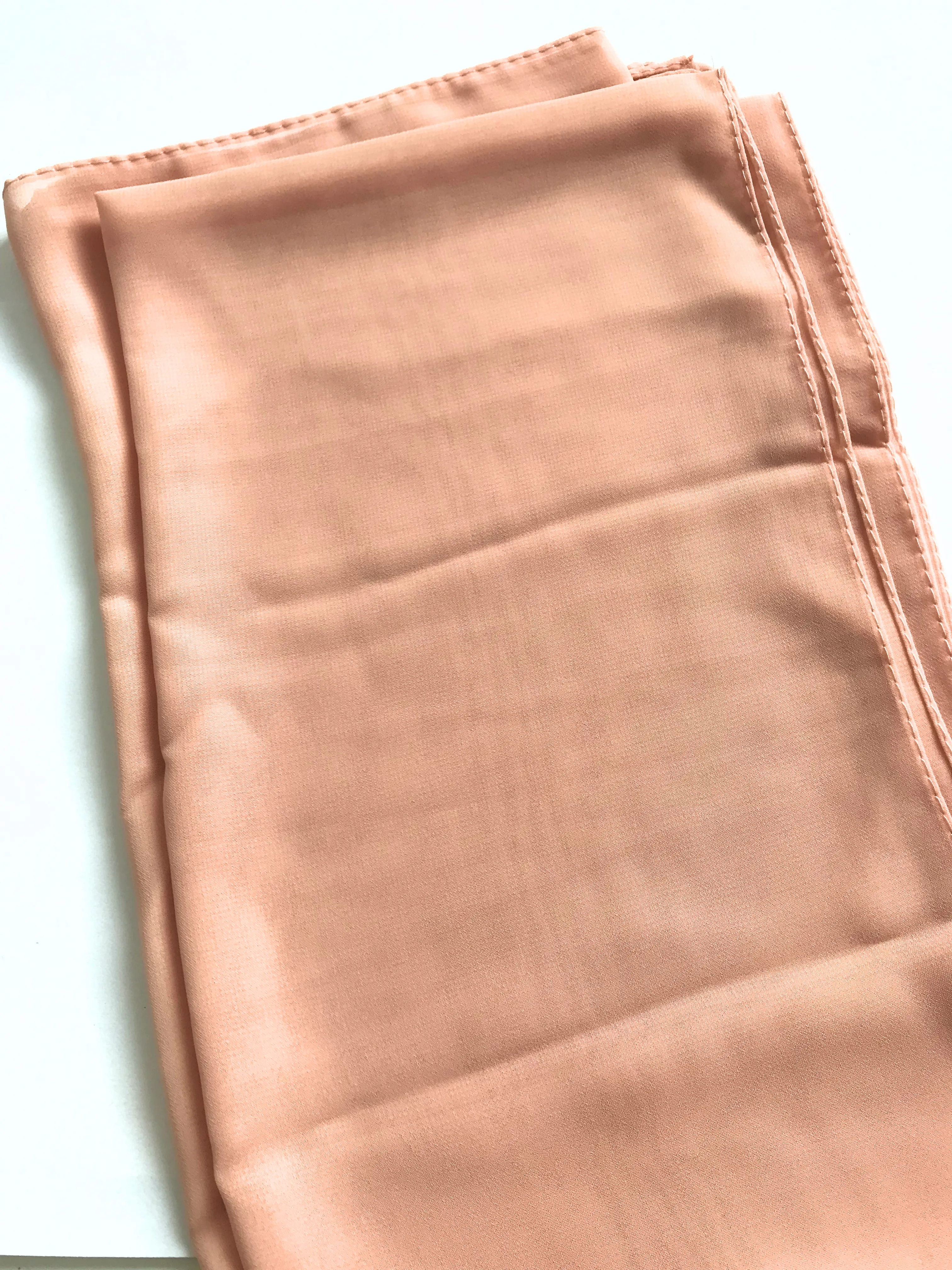 Chiffon Scarf - Rectangle (Light Pinks & Apricots)