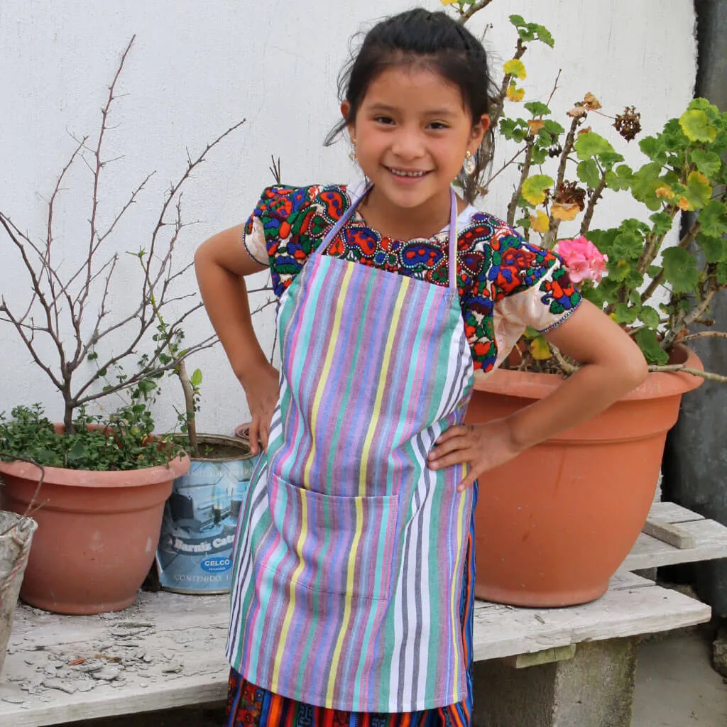 Children's Apron | Soft Multi Stripes