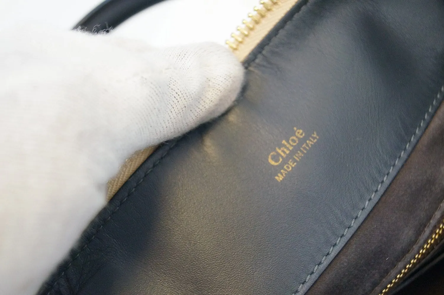 CHLOE Tote - CHLOE Dark Navy Gray Baylee Tote Bag