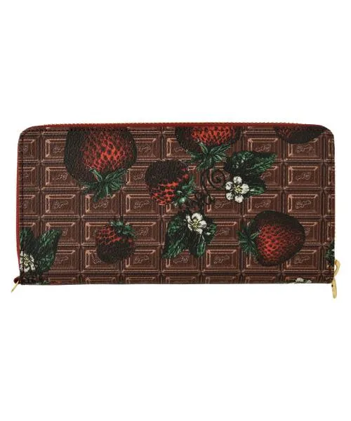 Chocolate × Strawberry Zip Around Long Wallet【Japan Jewelry】