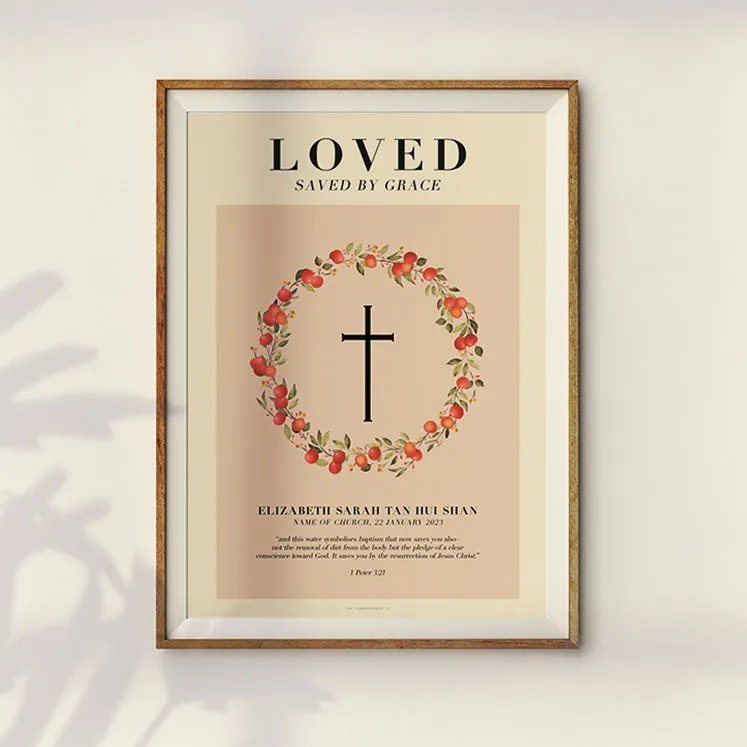 Chosen. Loved. Faith. Baptism Poster {Customisable}