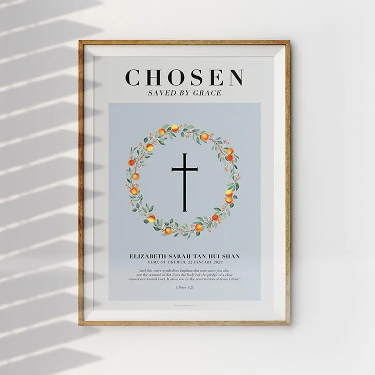 Chosen. Loved. Faith. Baptism Poster {Customisable}