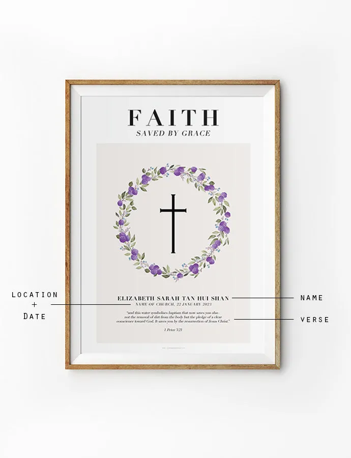 Chosen. Loved. Faith. Baptism Poster {Customisable}