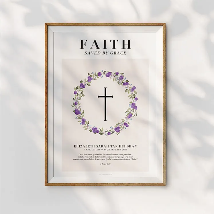 Chosen. Loved. Faith. Baptism Poster {Customisable}
