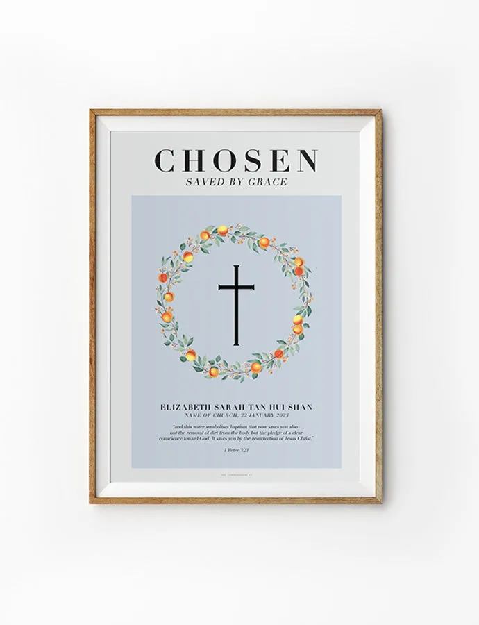 Chosen. Loved. Faith. Baptism Poster {Customisable}