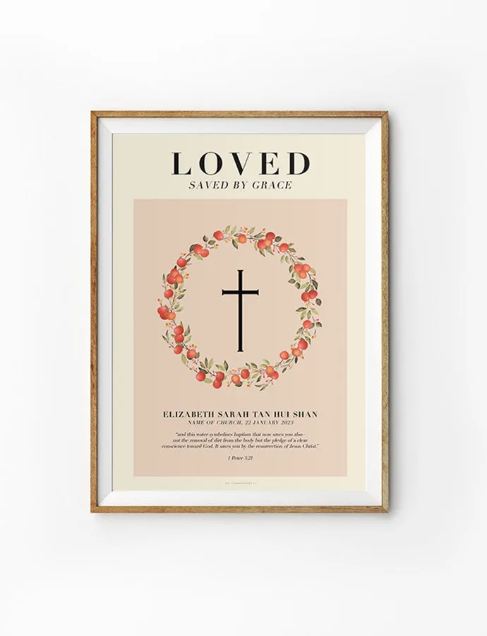 Chosen. Loved. Faith. Baptism Poster {Customisable}