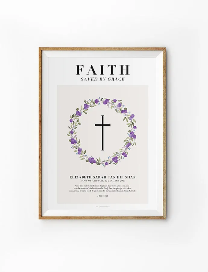 Chosen. Loved. Faith. Baptism Poster {Customisable}