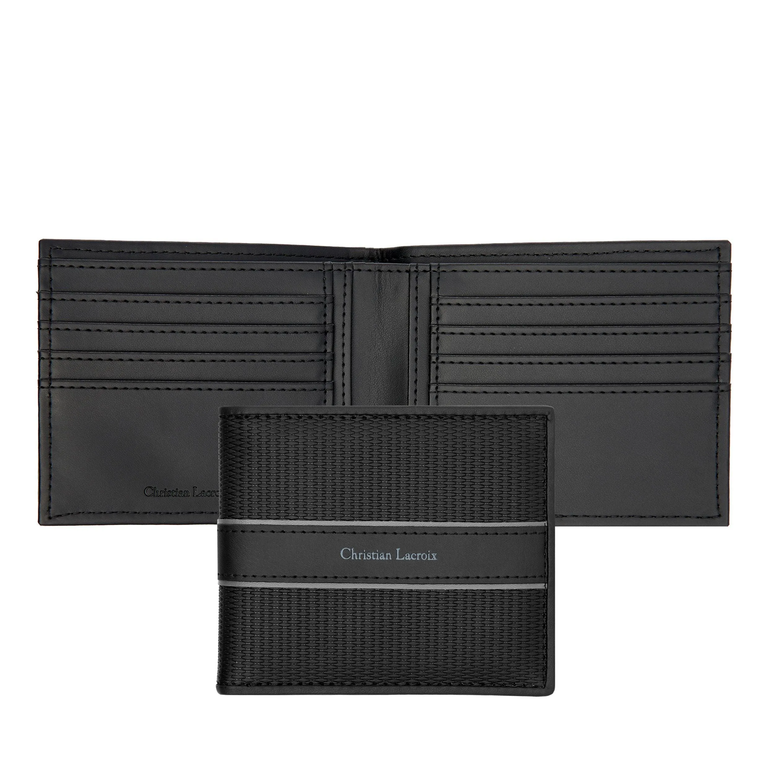 CHRISTIAN LACROIX LPBW419A - Set Caprio black (Card wallet & Ballpoint pen)