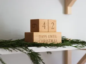 Christmas Countdown Blocks • Modern Wooden Holiday Set