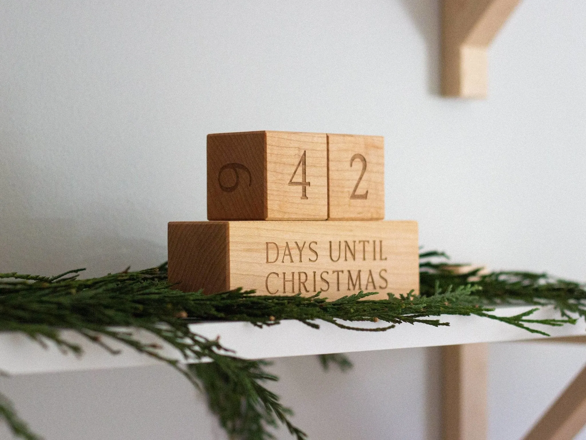 Christmas Countdown Blocks • Modern Wooden Holiday Set