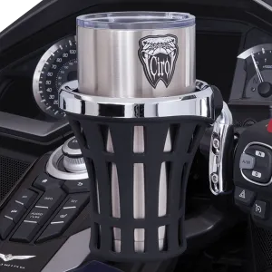 Ciro 50810 Big Ass Drink Holder - with Clutch Or Brake Perch - Chrome
