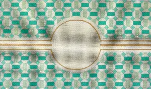 CL048 turquoise monogram clutch