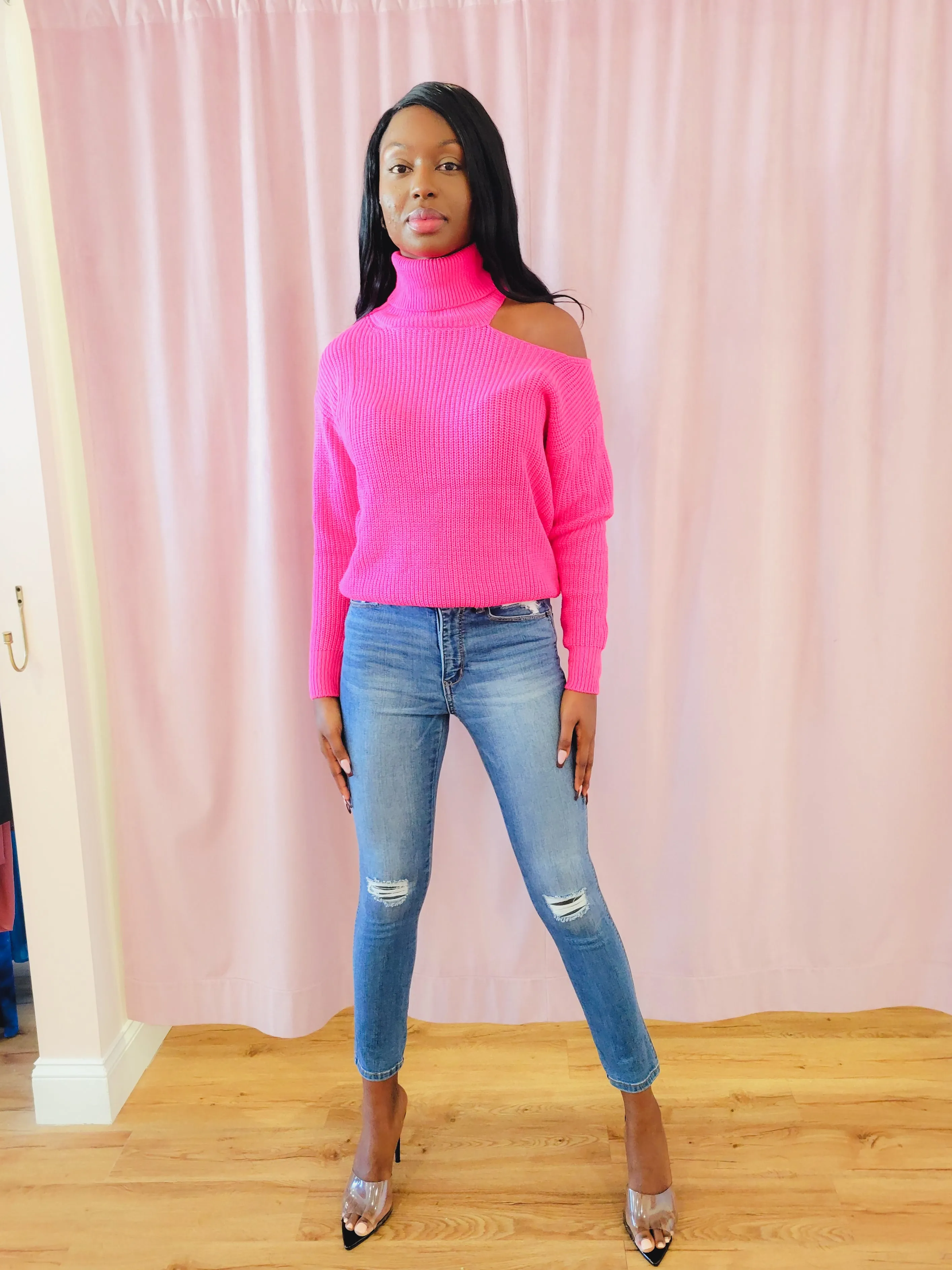Cold Shoulder Sweater