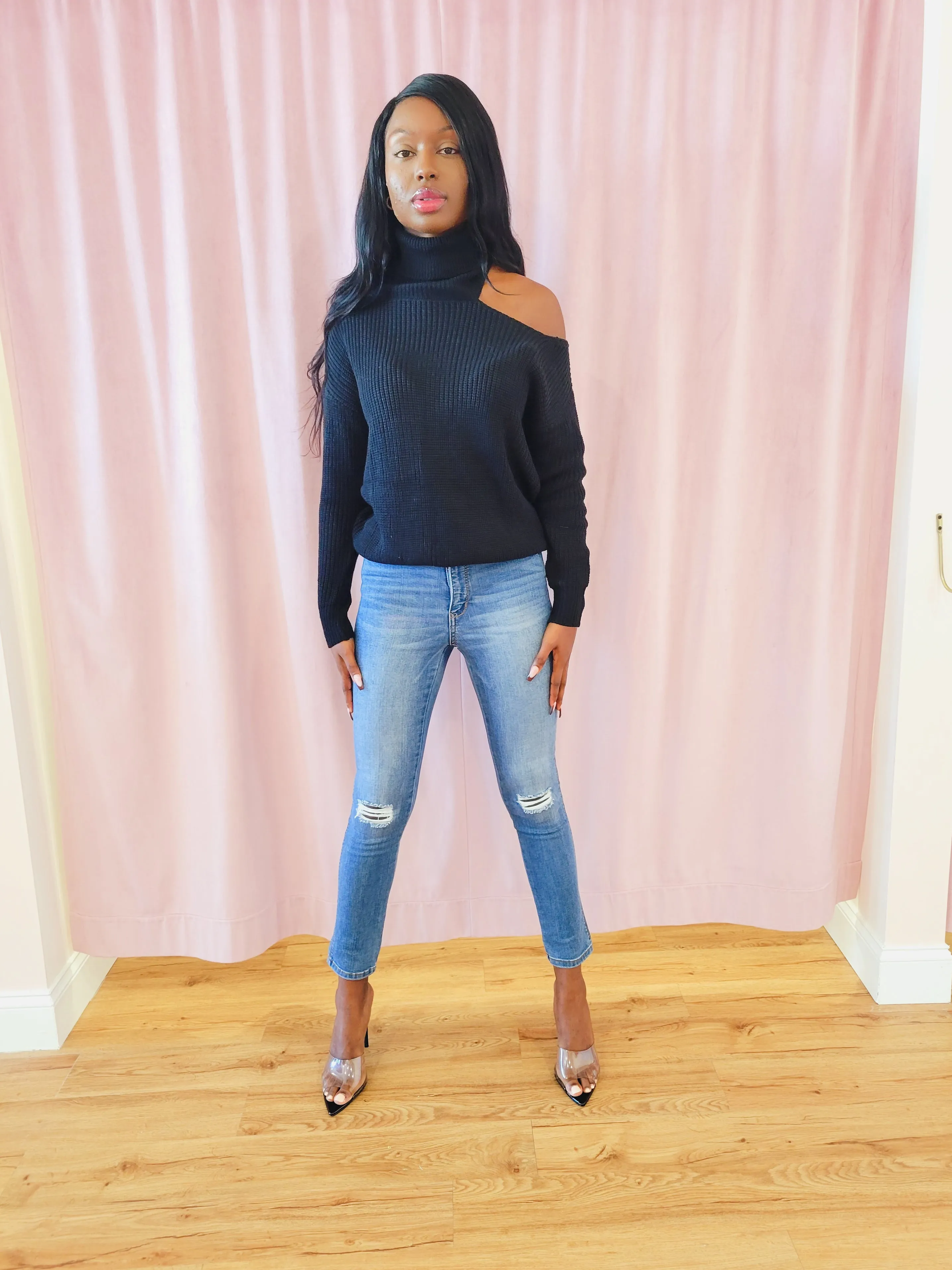 Cold Shoulder Sweater