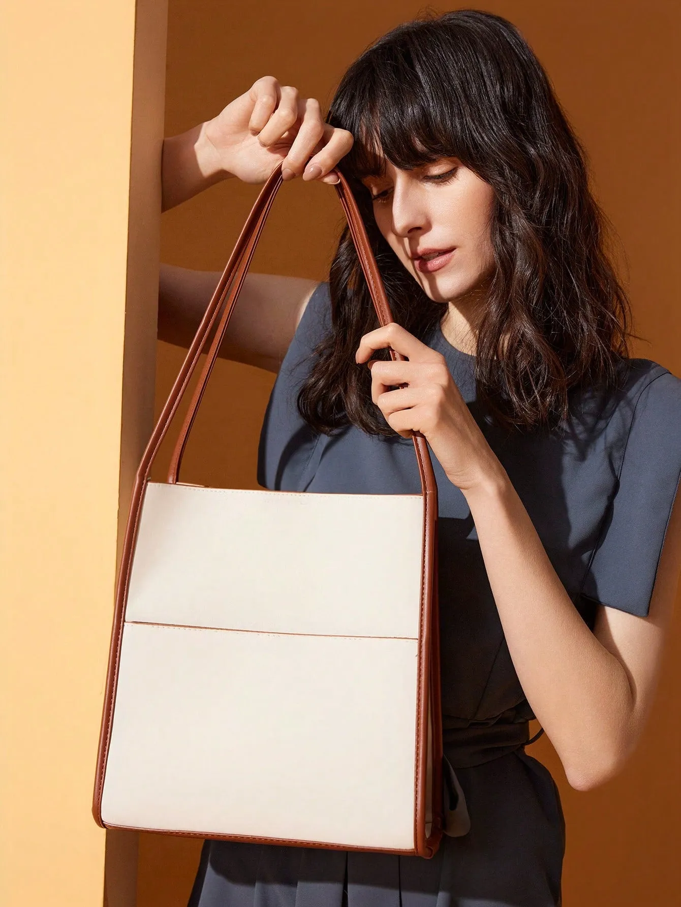 Color-Block Shoulder Bag