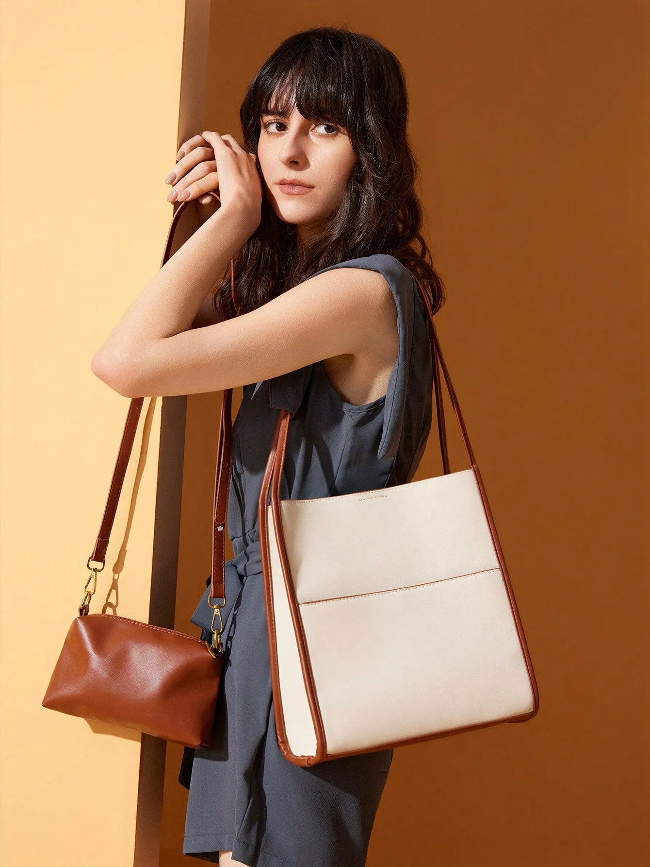 Color-Block Shoulder Bag