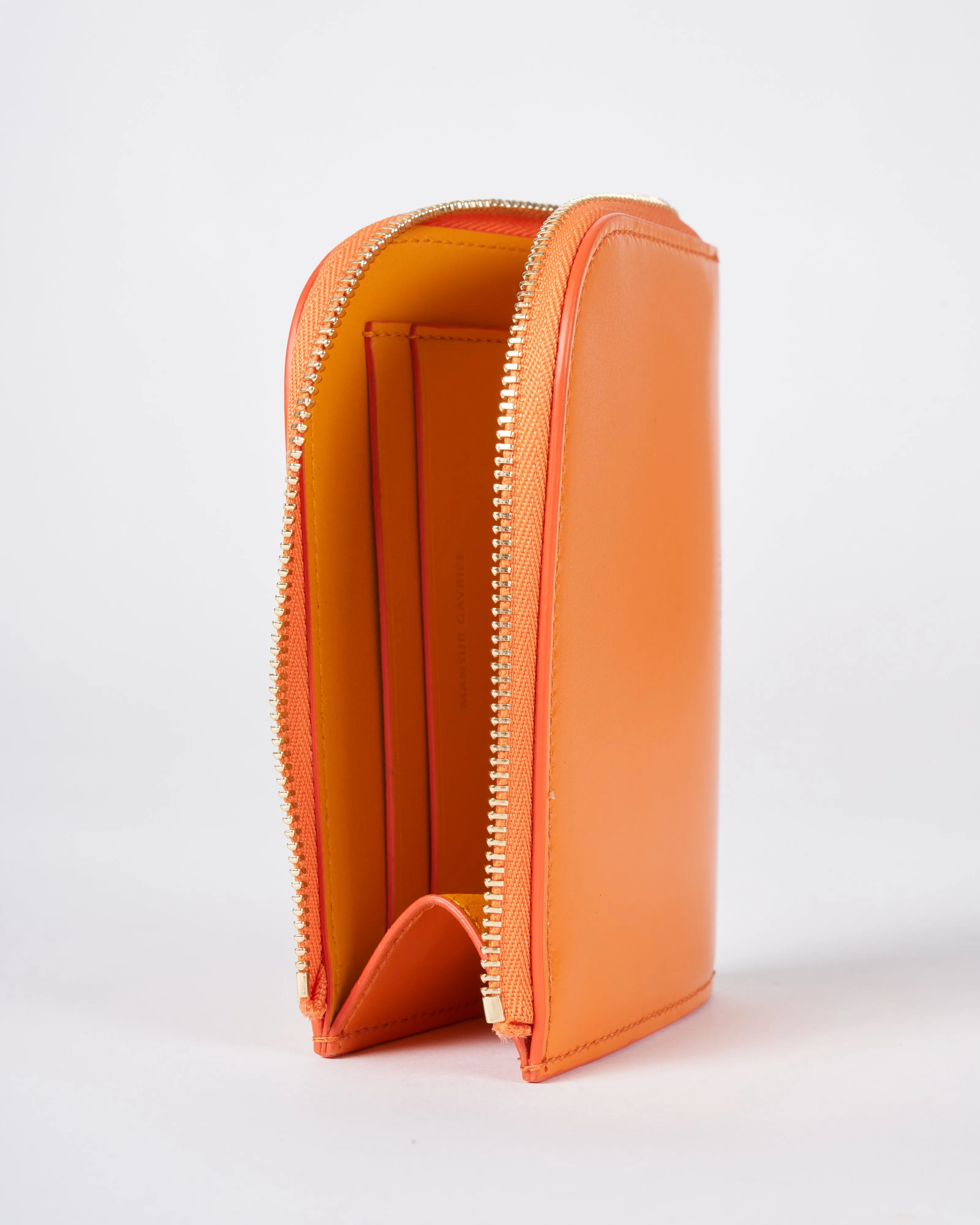 compact zip wallet - tangerine