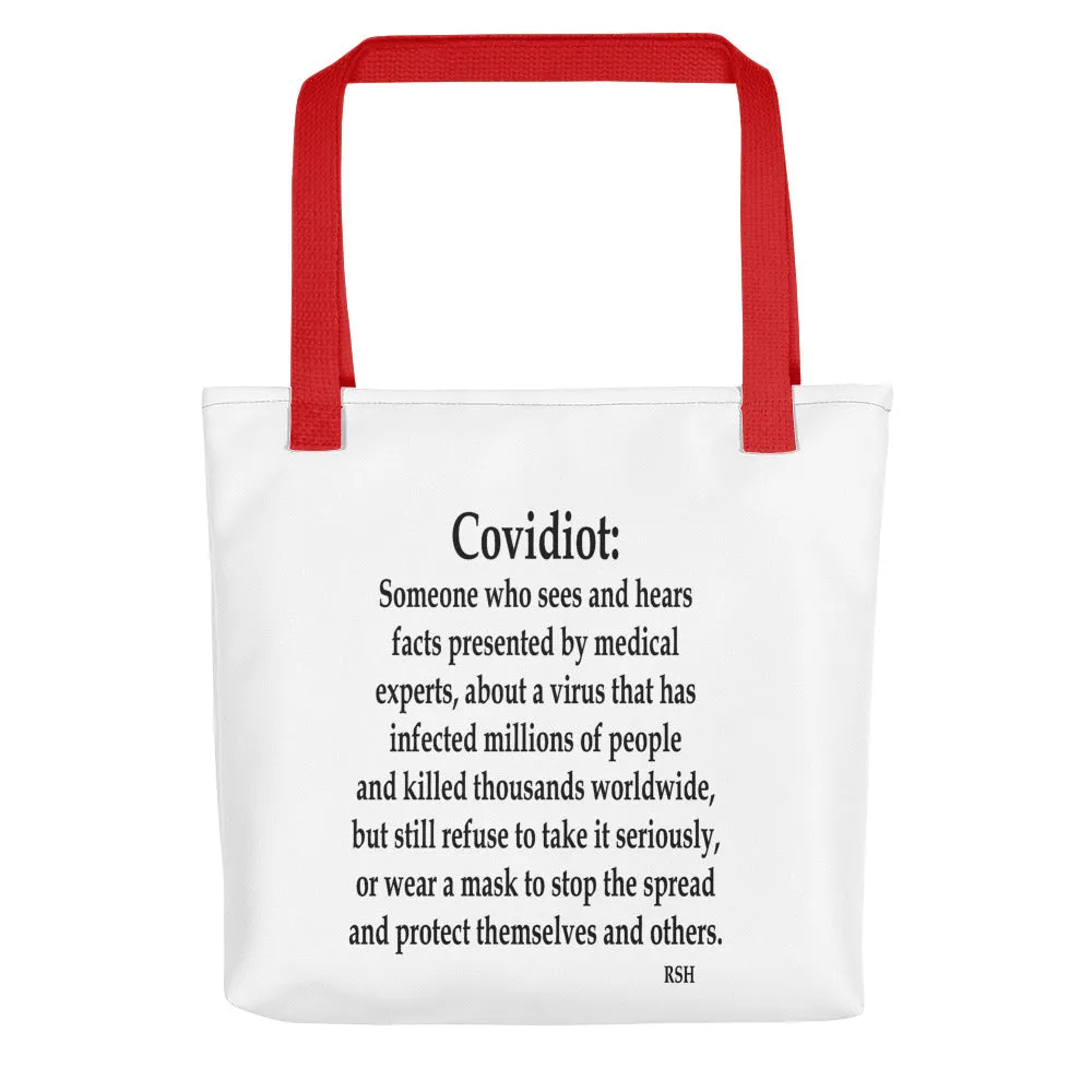 Covidiot Tote bag