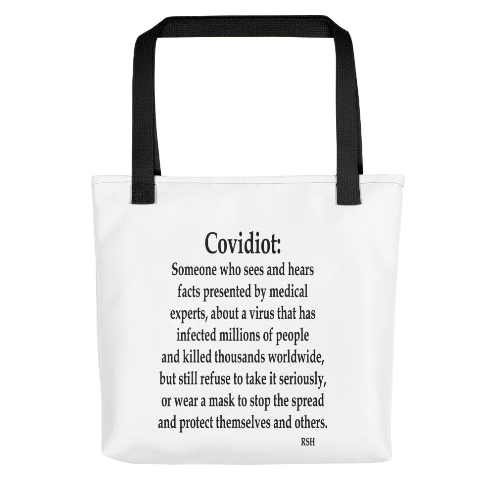 Covidiot Tote bag