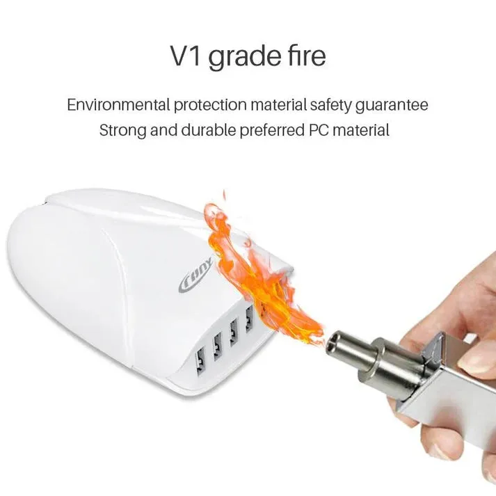Crony YC-CDA17 socket 6USB charging with iSmart Multiple Port Compatible iPhone X /8/7 iPad and Android