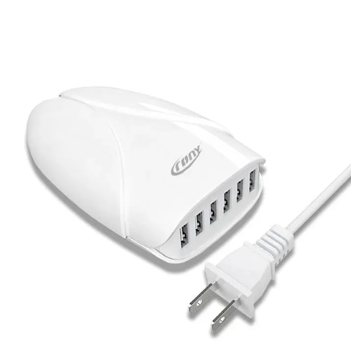 Crony YC-CDA17 socket 6USB charging with iSmart Multiple Port Compatible iPhone X /8/7 iPad and Android