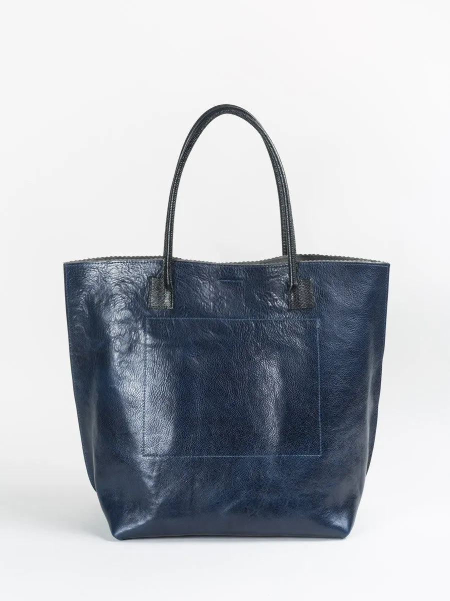 crosshatch bucket tote