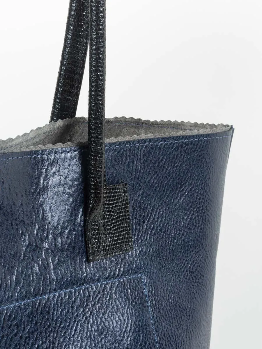 crosshatch bucket tote