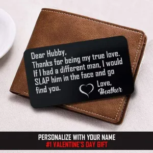 Custom Husband Love Premium Wallet Card