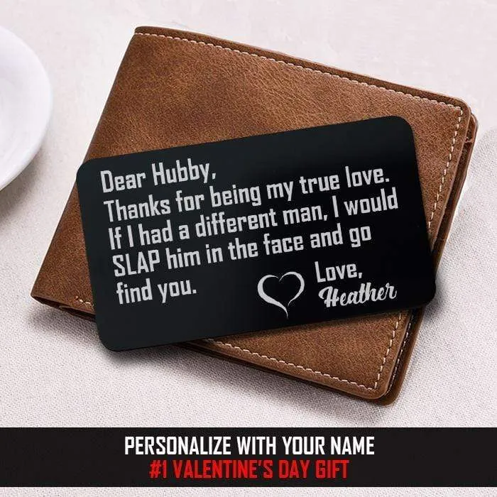 Custom Husband Love Premium Wallet Card