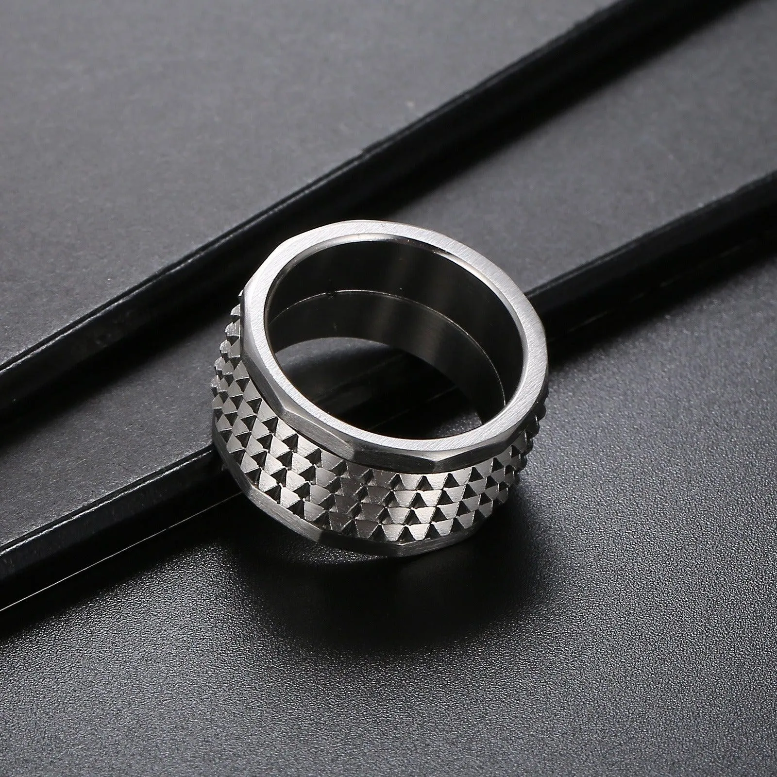 Cycolinks Studded Pyramid Ring