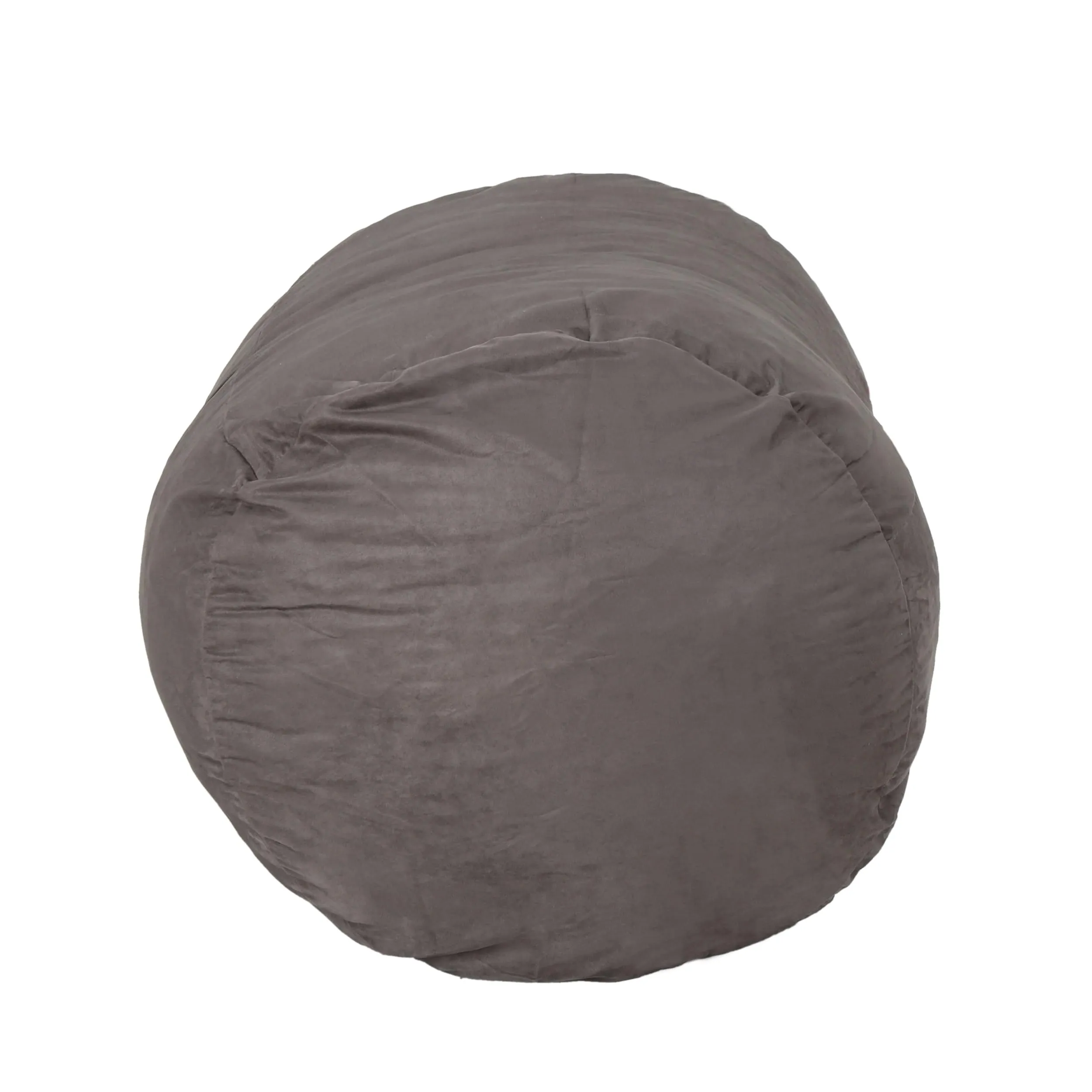 Cylindrical Suede Bean Bag with Polyester Softness and Comfort Tan