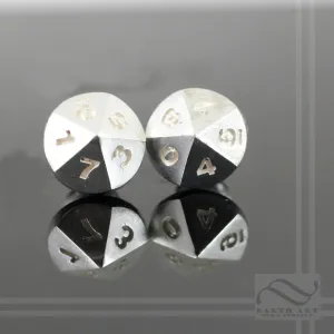 D10 Dice Earrings - sterling silver or14k Gold