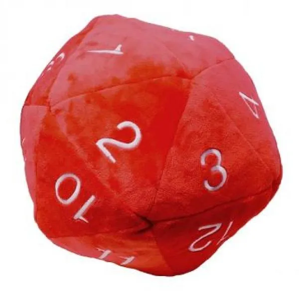 D20 Plush Dice Bag - Red