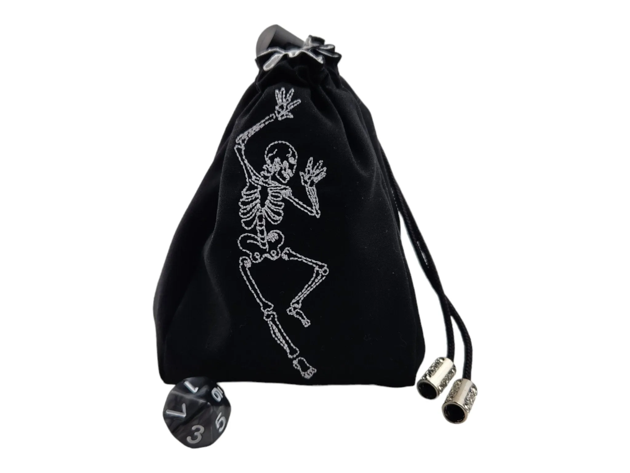 Dancing Skeleton Dice Bag