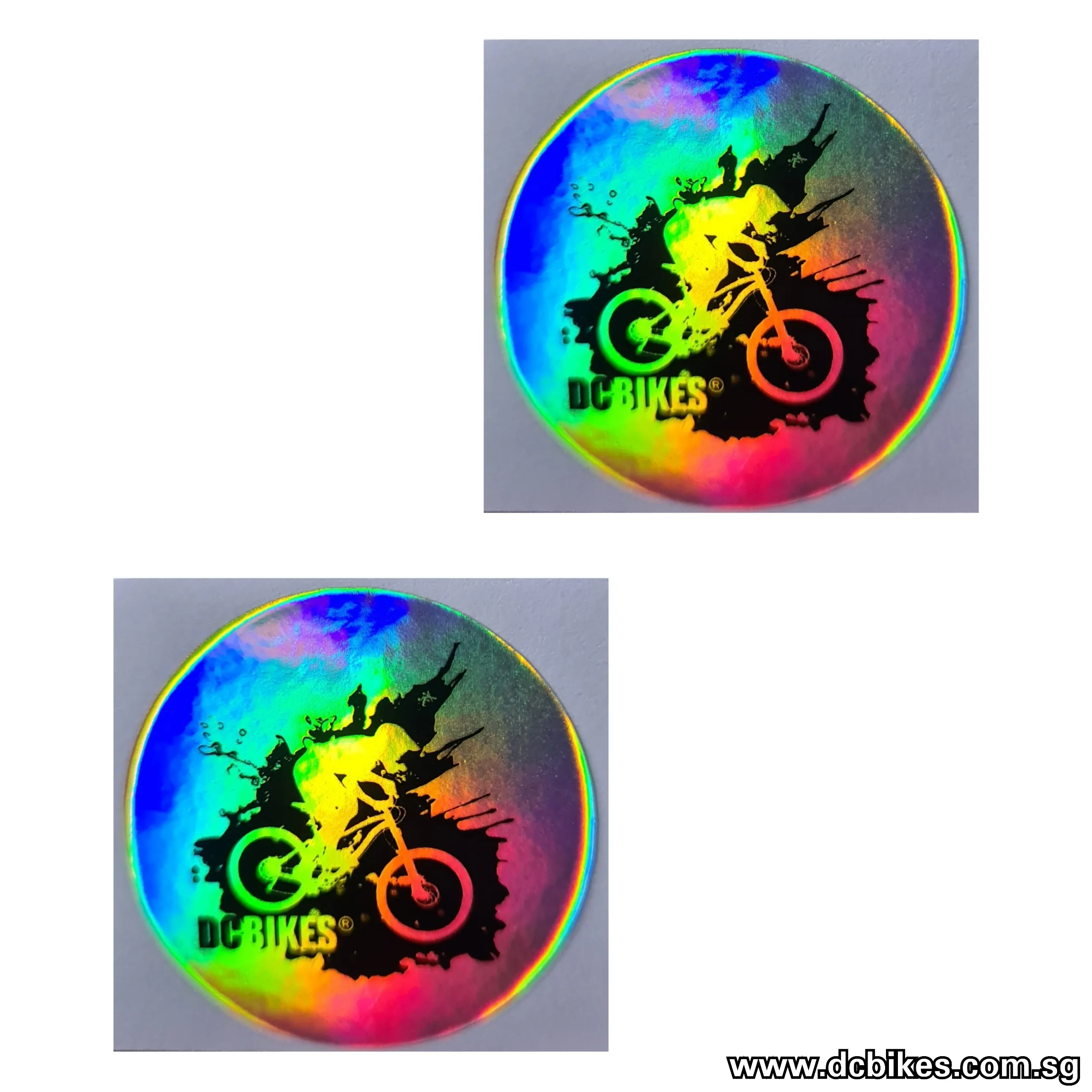 Dcbikes Oil Slick Hologram Rainbow Weatherproof Sticker Race Decal (2 Pieces)