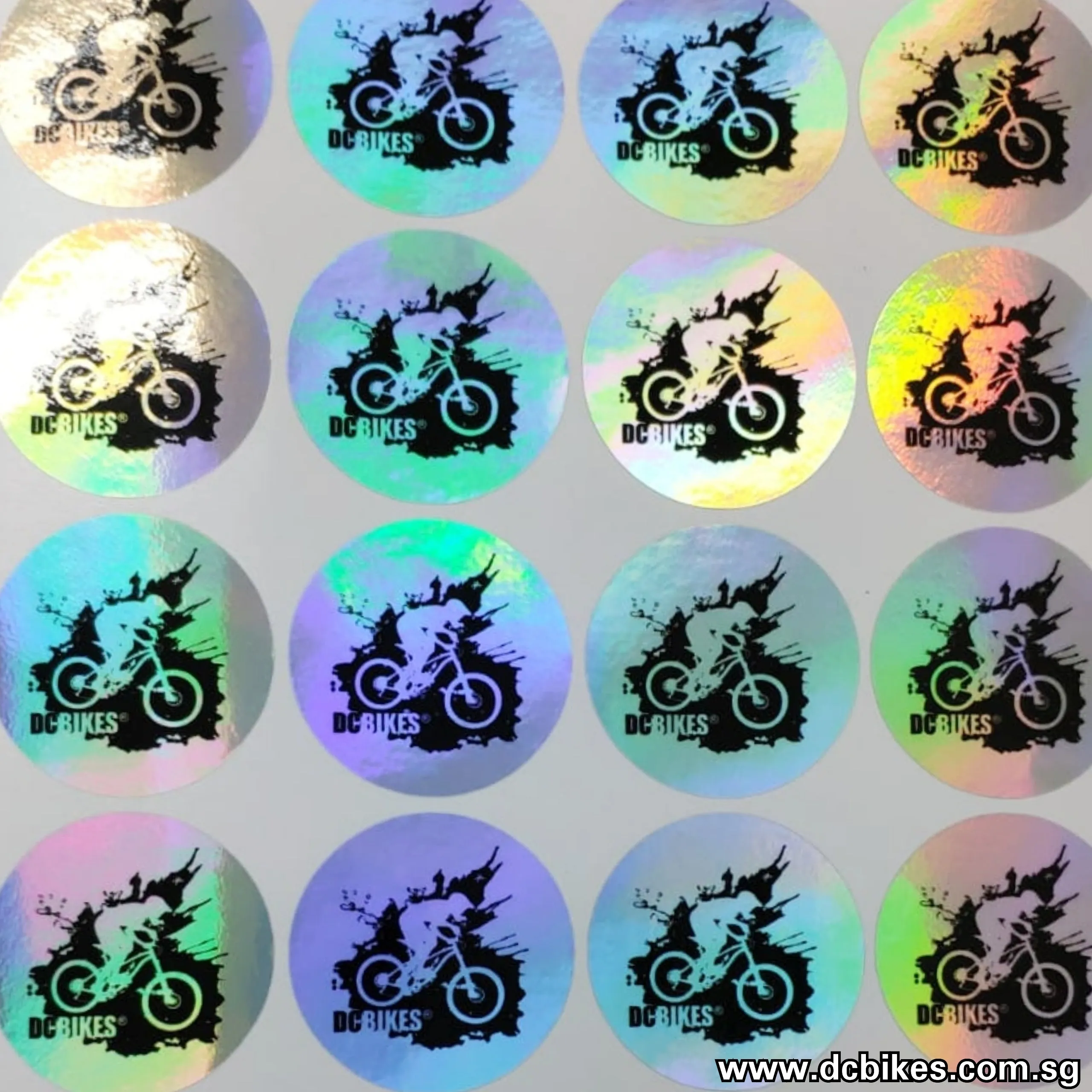 Dcbikes Oil Slick Hologram Rainbow Weatherproof Sticker Race Decal (2 Pieces)