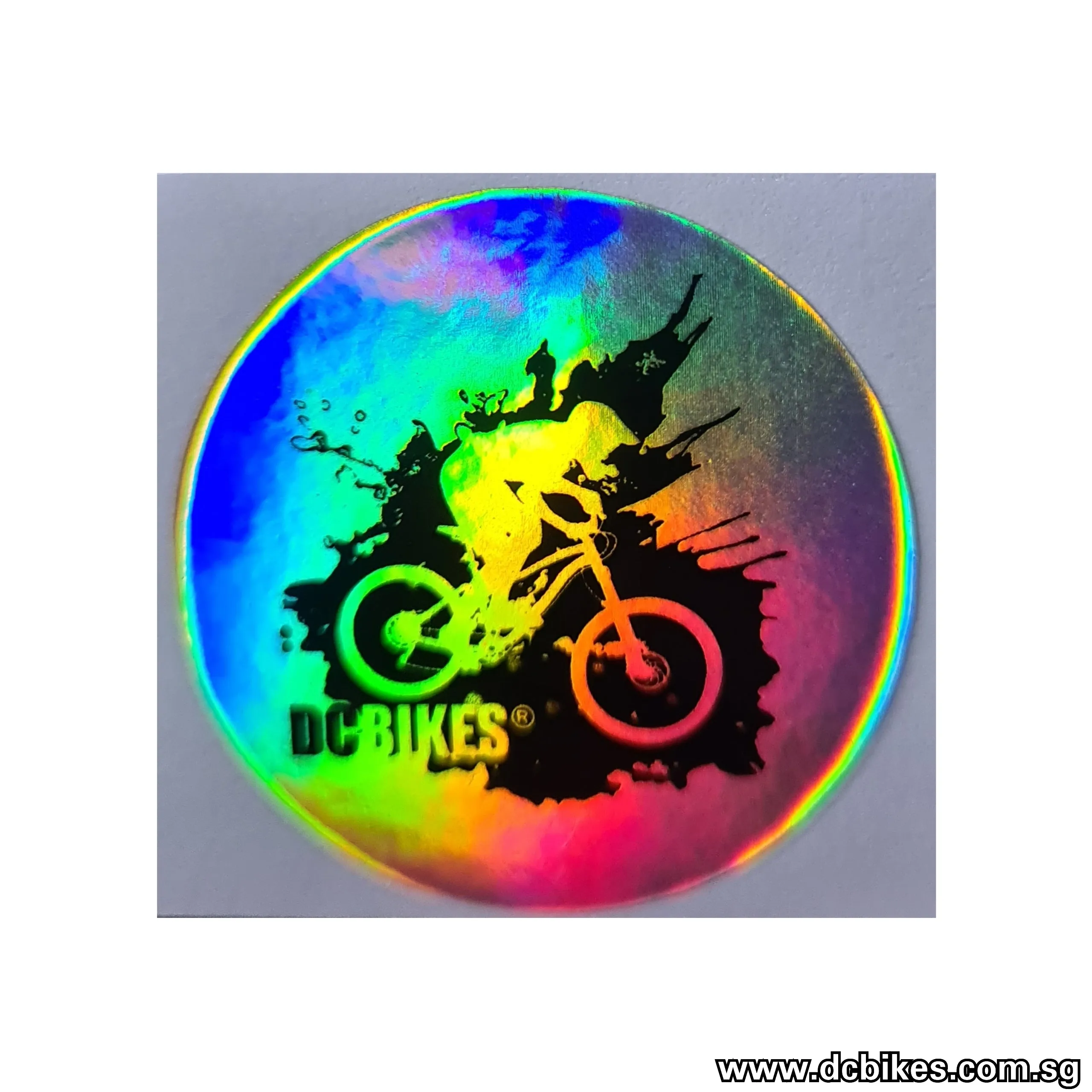 Dcbikes Oil Slick Hologram Rainbow Weatherproof Sticker Race Decal (2 Pieces)
