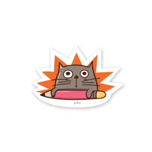 Decal Sticker / Pencil Cat