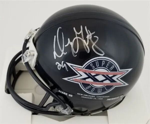 Dennis Gentry Signed Chicago Bears Super Bowl XX Mini Helmet (Schwartz COA)