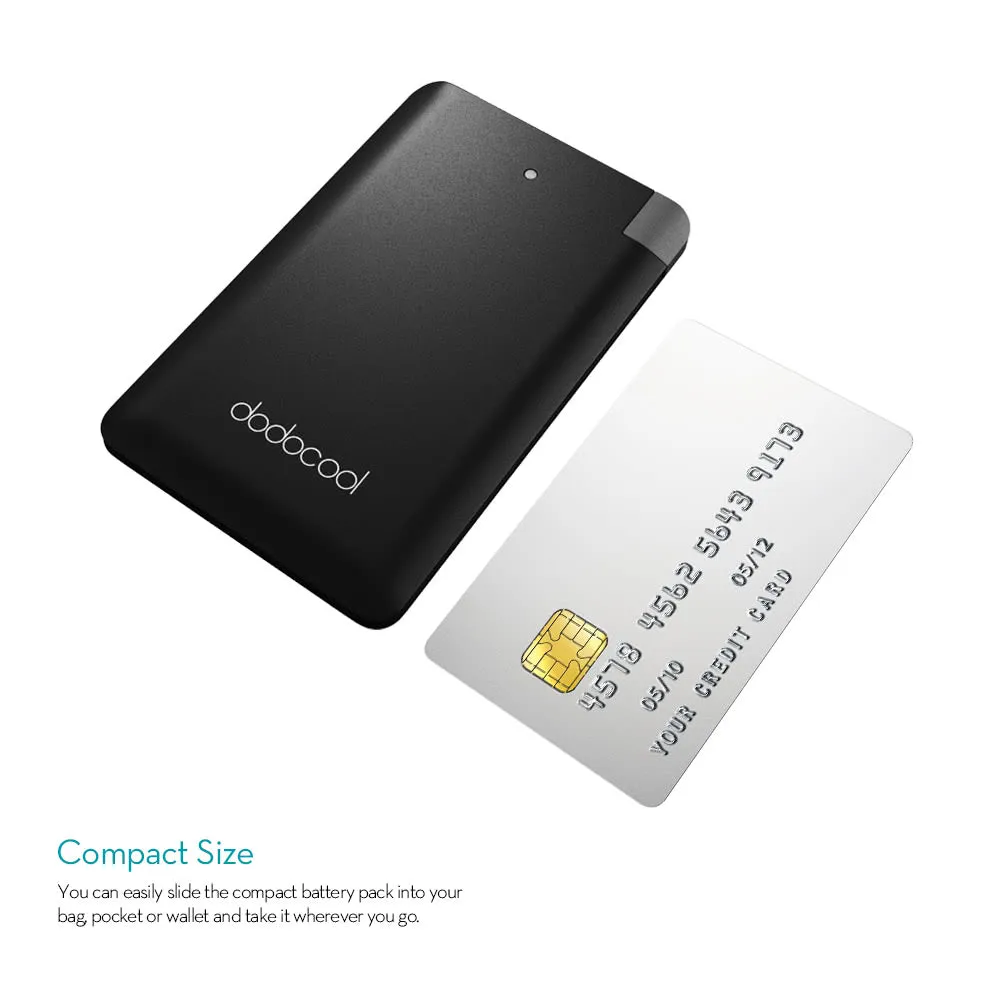 Dodocool MFi Certified Ultra Thin 2500mAh Portable Charger and power bank