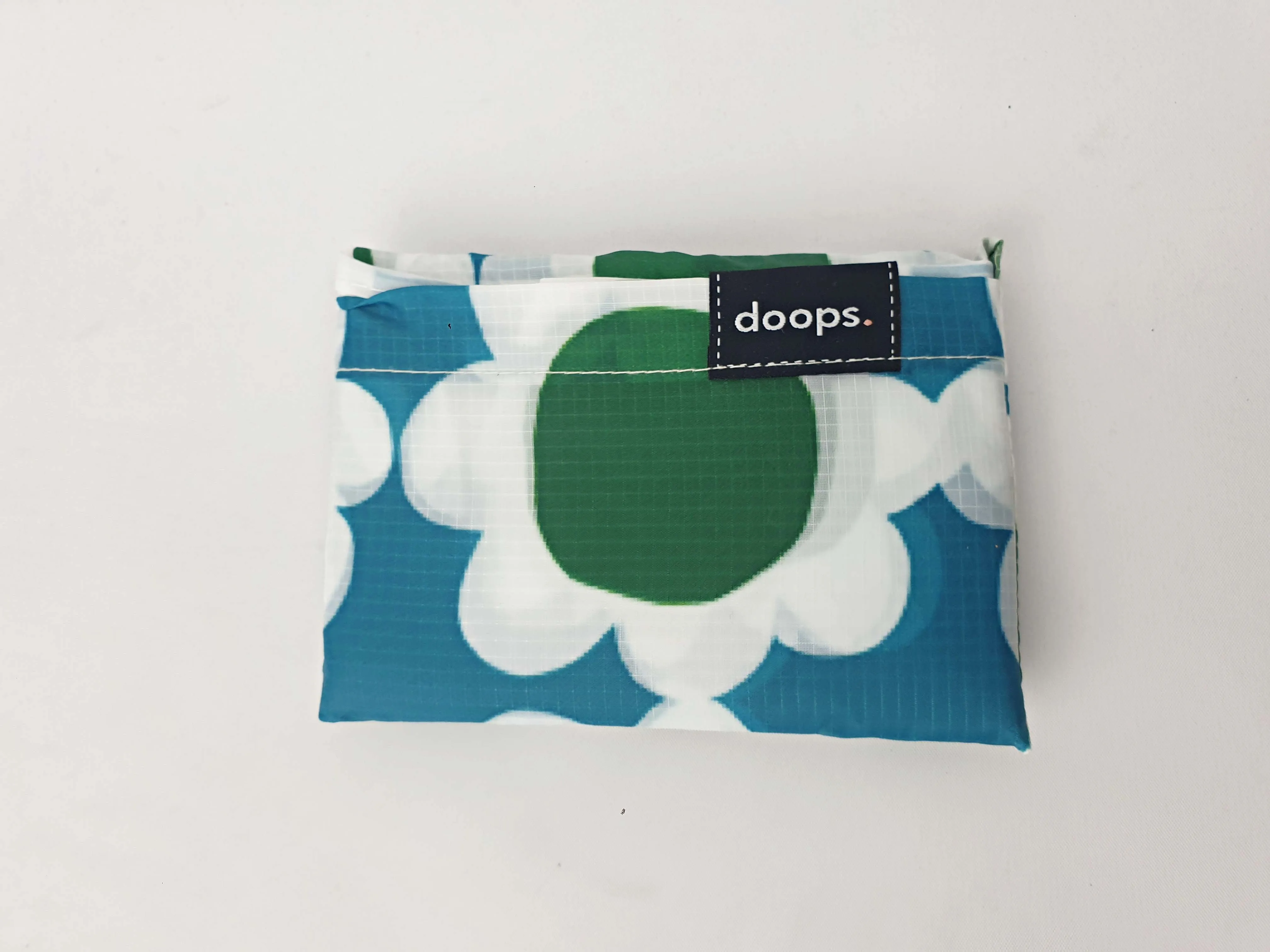 Doops blue daisy print compact shopping bag