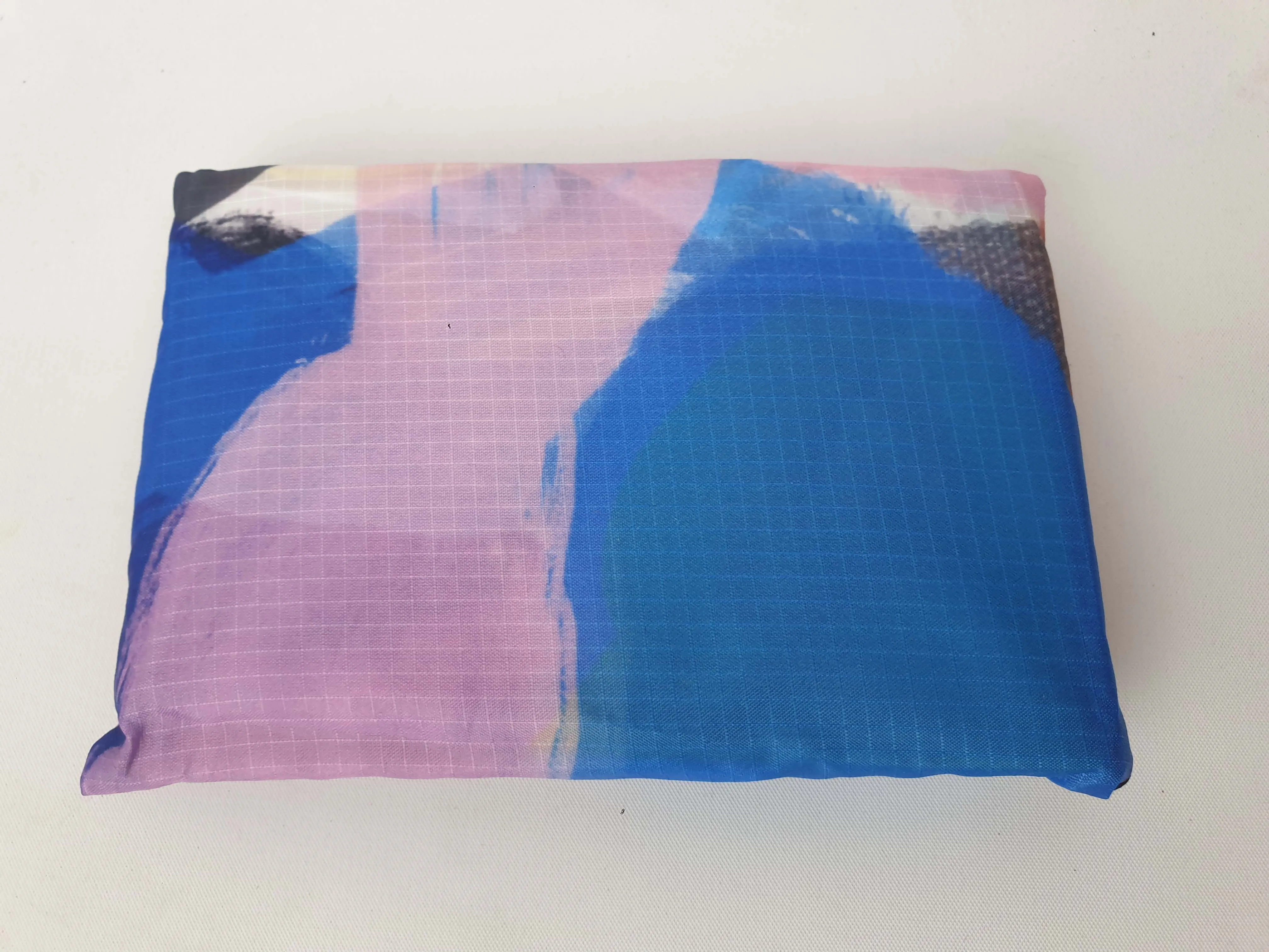Doops colourful painterly-like unique print compact shopping bag