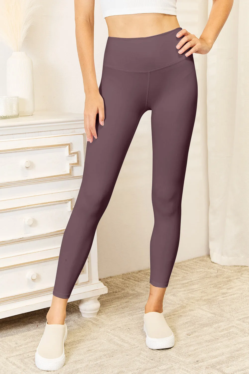 Double Take Wide Waistband Sports Leggings (2 Colors)